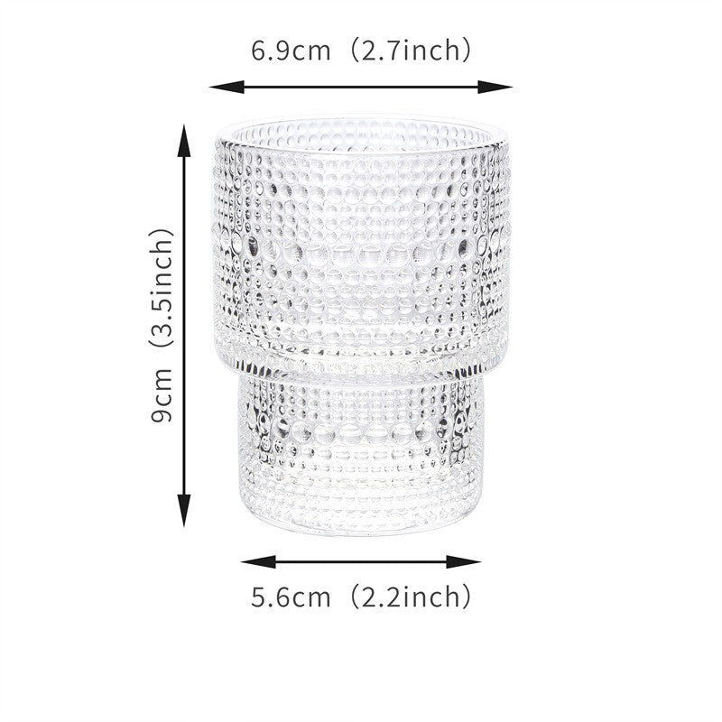 Vintage Vertical Stripe Foldable Coffee Glass