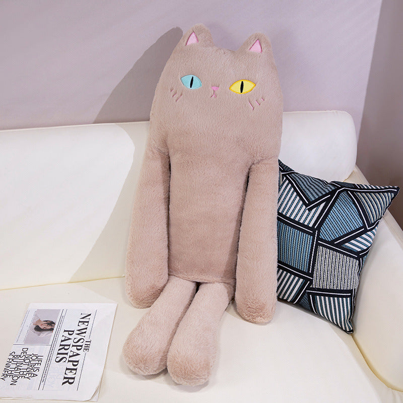 Long Strip Cat Pillow Sleeping Leg-supporting Large Size Doll Plush Toy Sleeping Companion