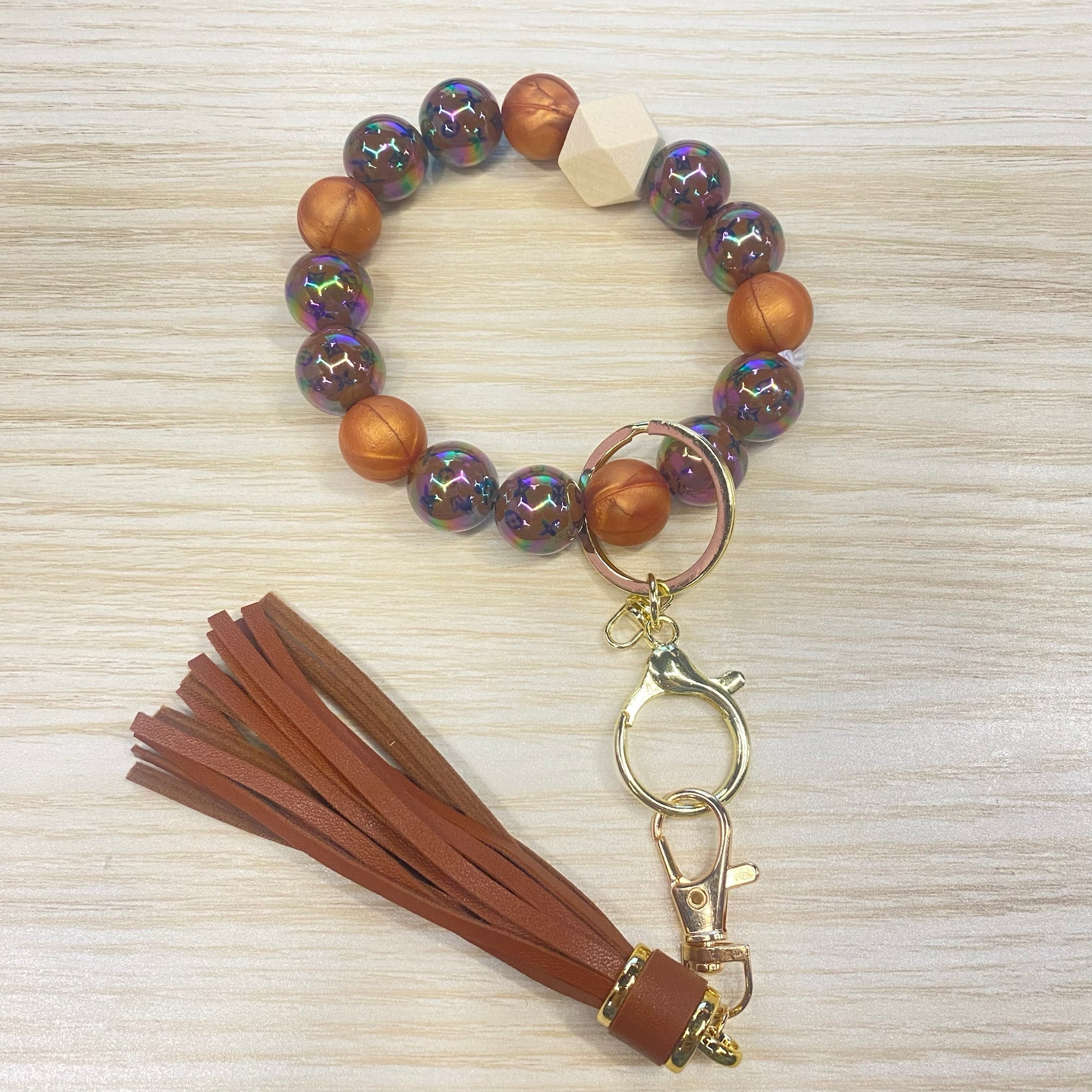 Silicone Beads Key Pendants Bracelet