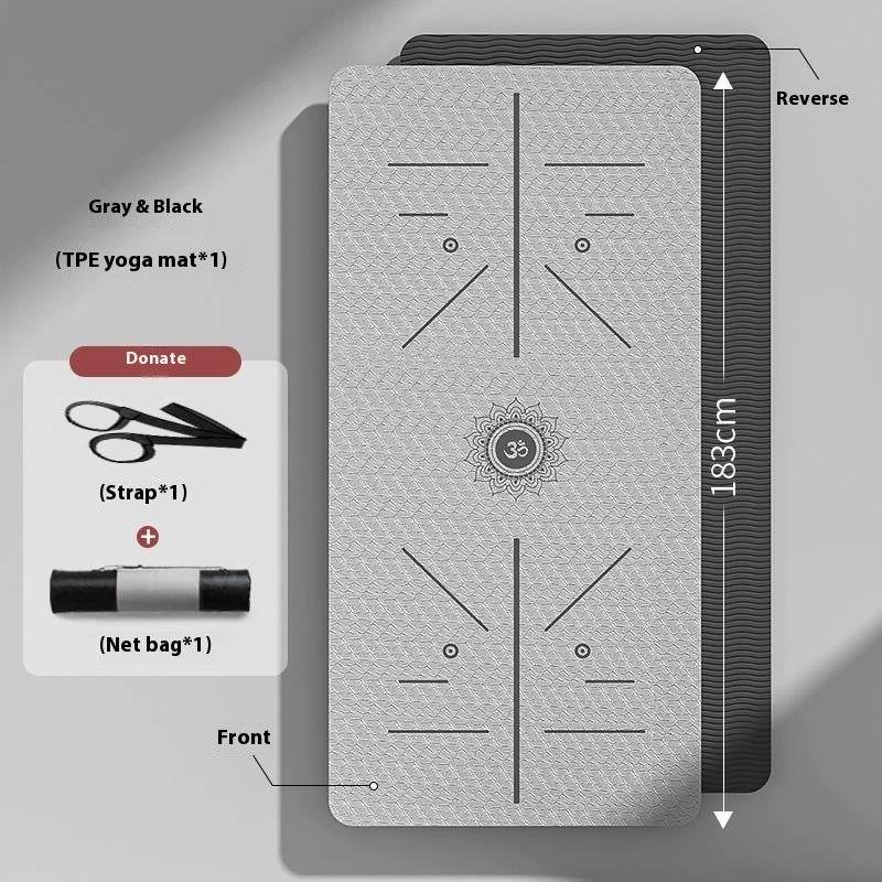 TPE Two-color Yoga Mat Thickened Non-slip