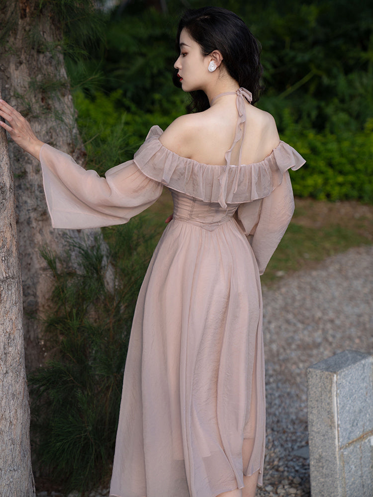 Temperament Ruffle Edge Tea Break Dress