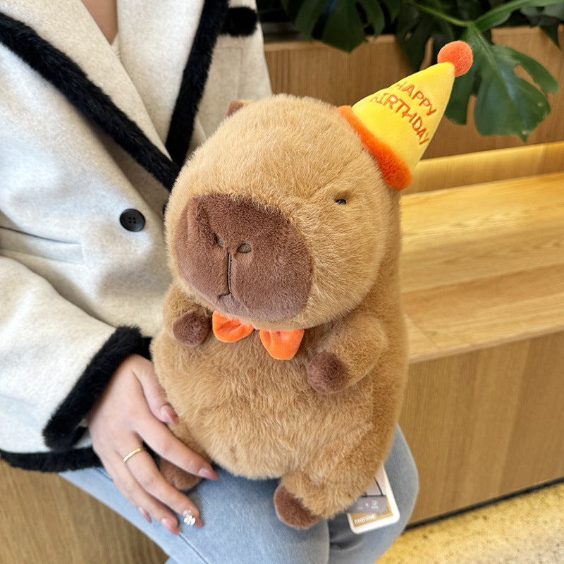 Birthday Hat Capabala Cute Capybara Plush Toy