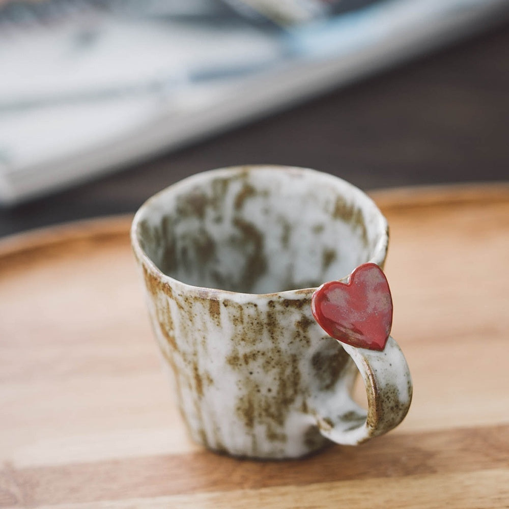 Japanese Retro Love Ceramic Water Cup