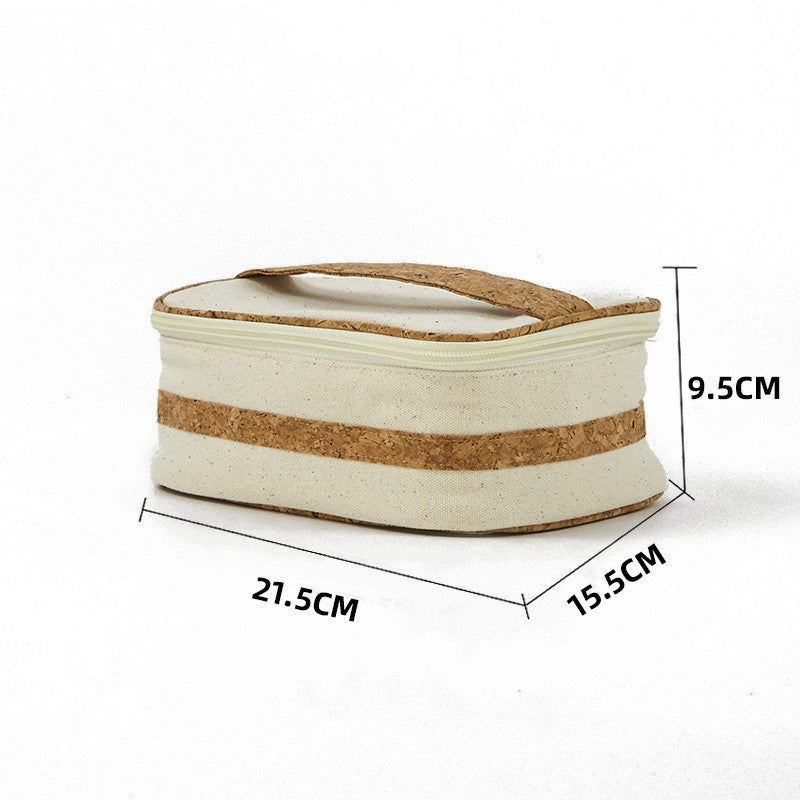 Primary Color Wood Grain Travel Cotton Canvas Organizing Folders