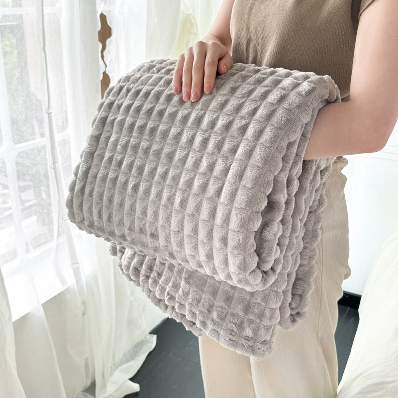 Flannel Plaid Blanket Soft Double Thick Warm Nap Blanket