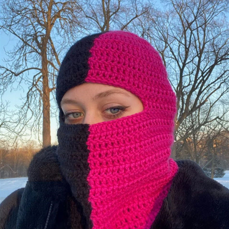 Pullover Windproof Neck Protection Handmade Knitted Hat