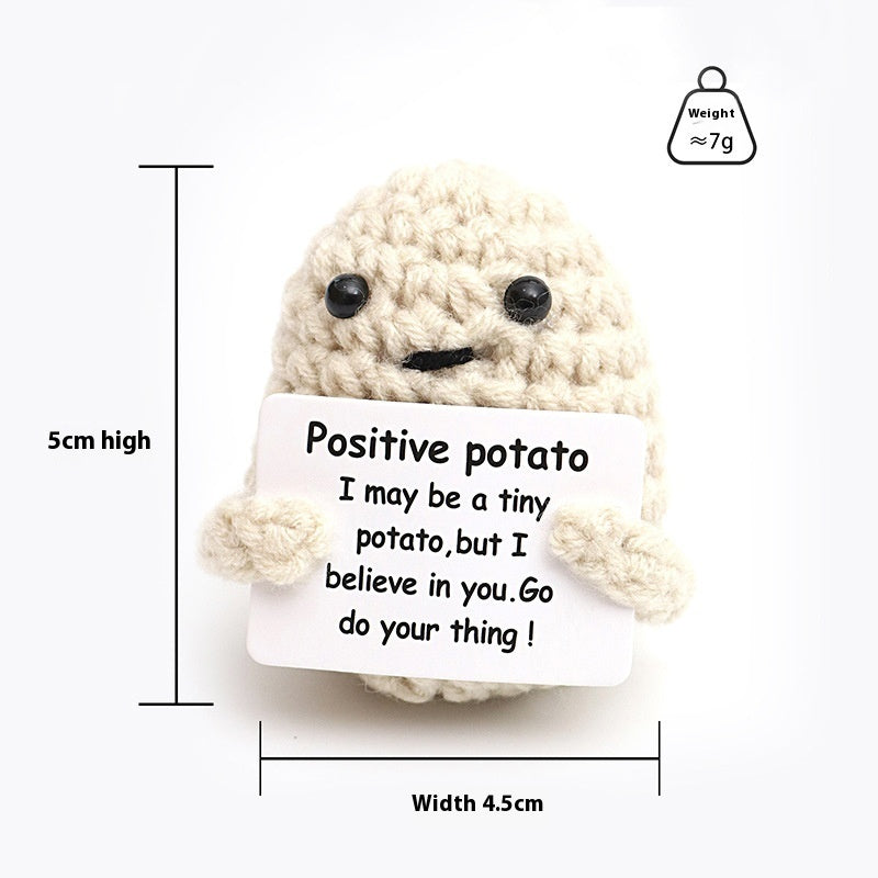 Wool Crocheted Positive Energy Potato Facial Expression Package Wool Fruit