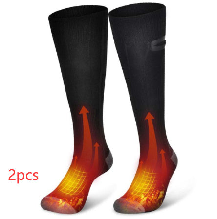 Outdoor Sports Battery Type Temperature Controlled Long Tube Heating Socks
