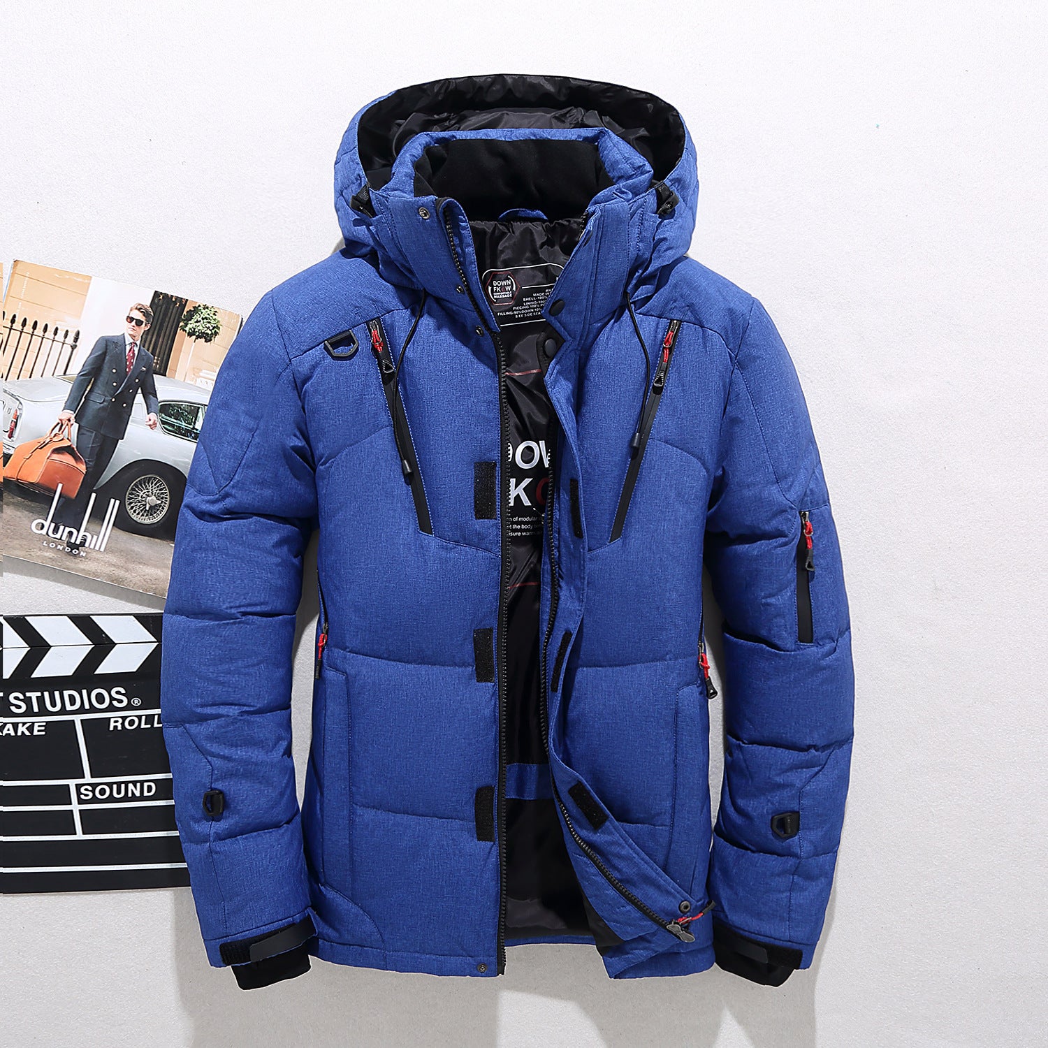 Men's Down Jacket Short Outdoor Sports Slim Fit Hoodie