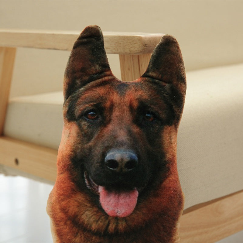 Funny 3D Dog Print Throw Pillow Creative Cushion Cute Plush Doll Gift Home Decor