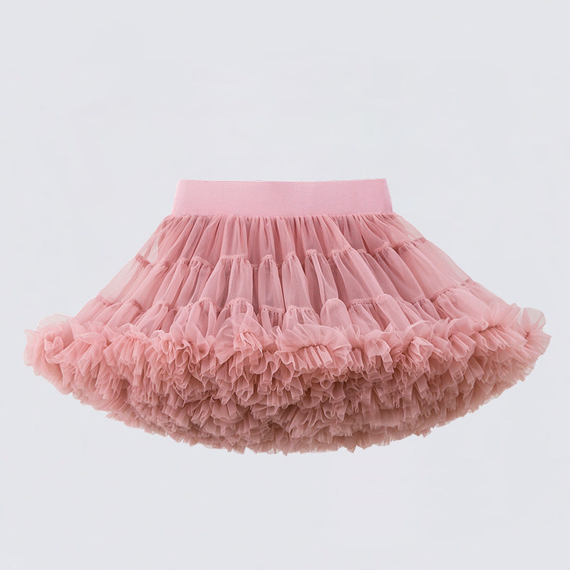 Girl's Tutu Skirt Soft Veil-year-old Princess Pettiskirt
