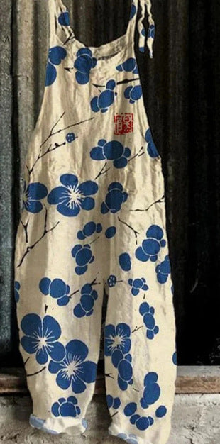 Fashion Animal Retro Printed Women's Jumpsuit