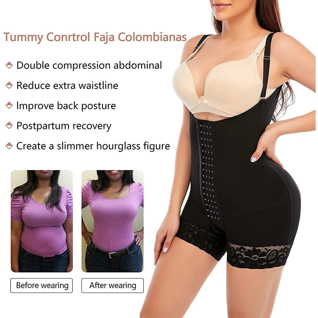 7206 Four-breasted Mesh Tummy Control Body Suit