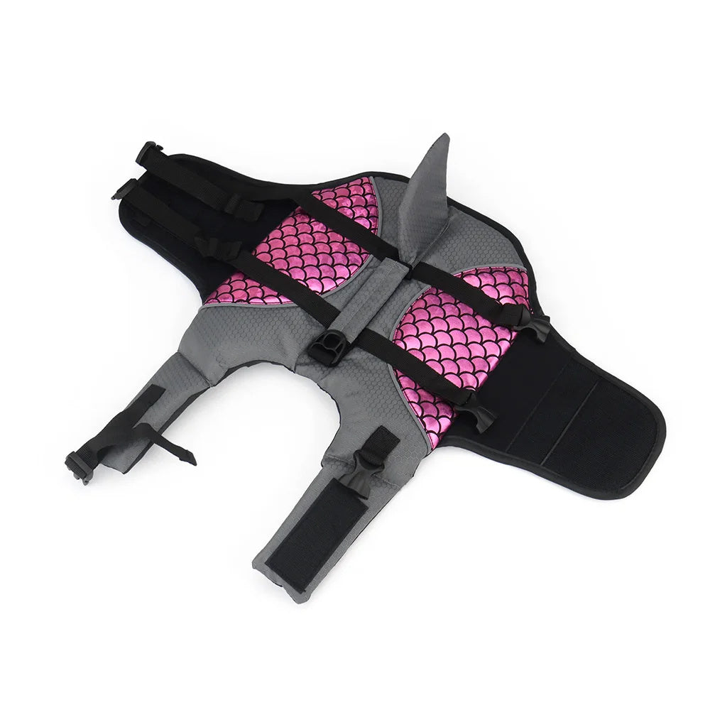 Pet Football Pattern Fish Tail Life Jacket