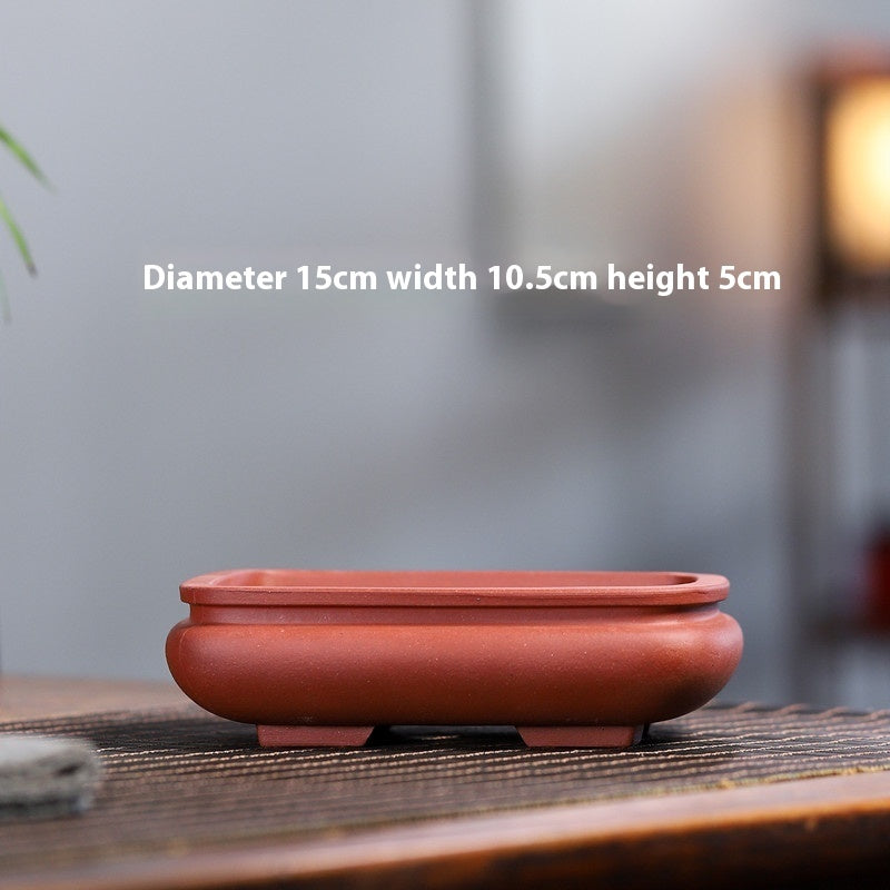 Yixing Purple Sand Small Flower Pot Stoneware Breathable