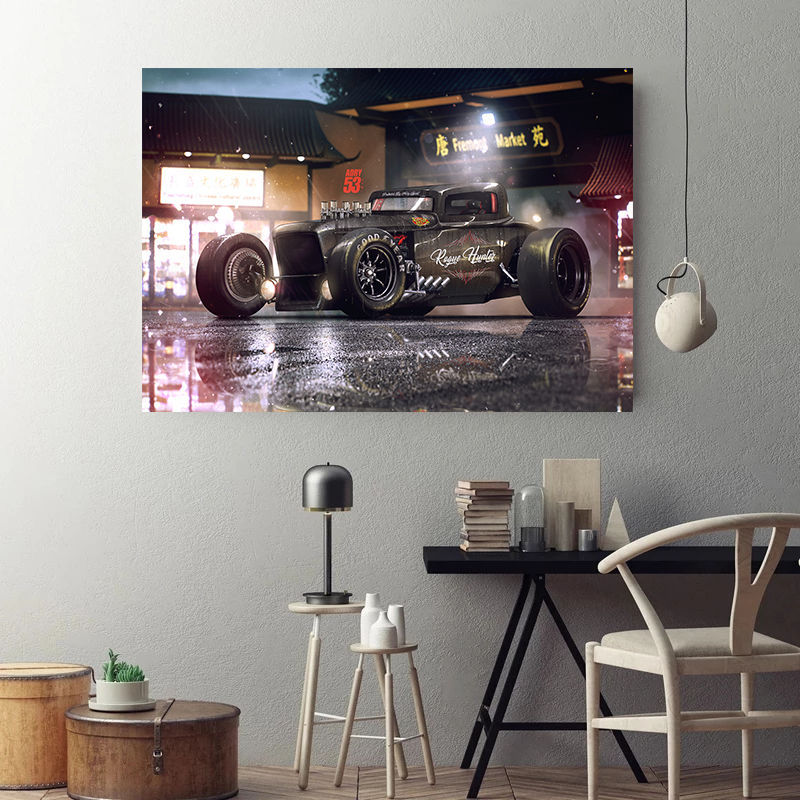 Art Picture Canvas Painting Rogue Hunter Hot Stick Tuned Car Painting