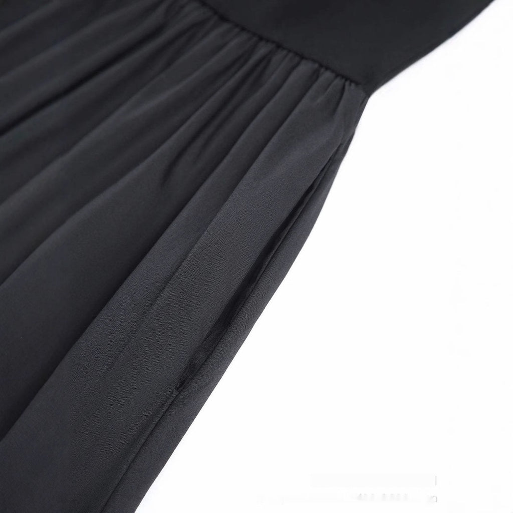 Long Patch Sleeveless Summer Dress Women's Design Slim Fit Long Skirt