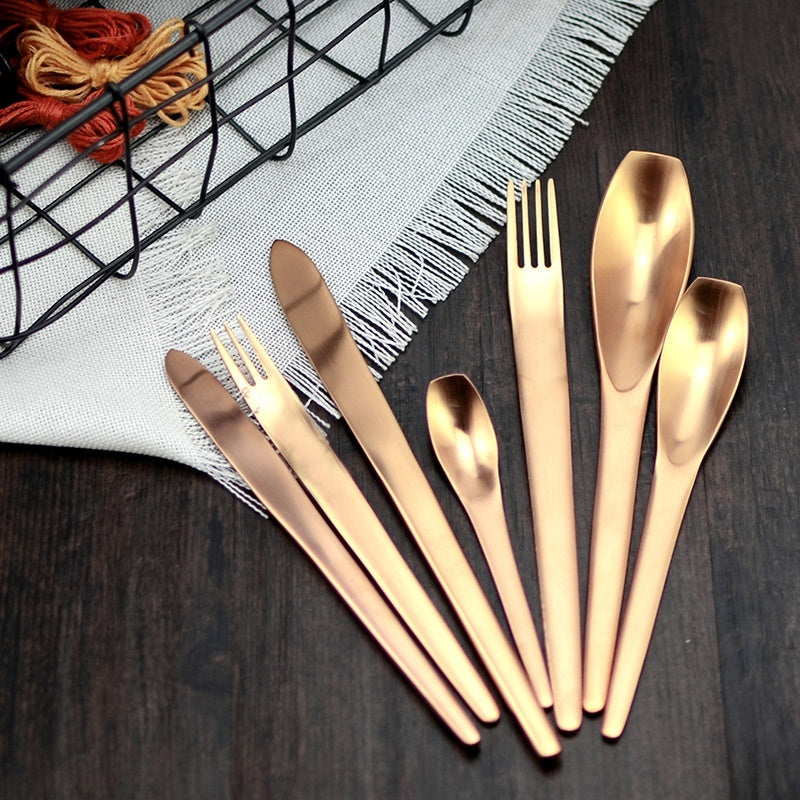 Knife, Fork And Spoon 304 Stainless Steel Household Desserts Spoon Hotel Stainless Steel Tableware