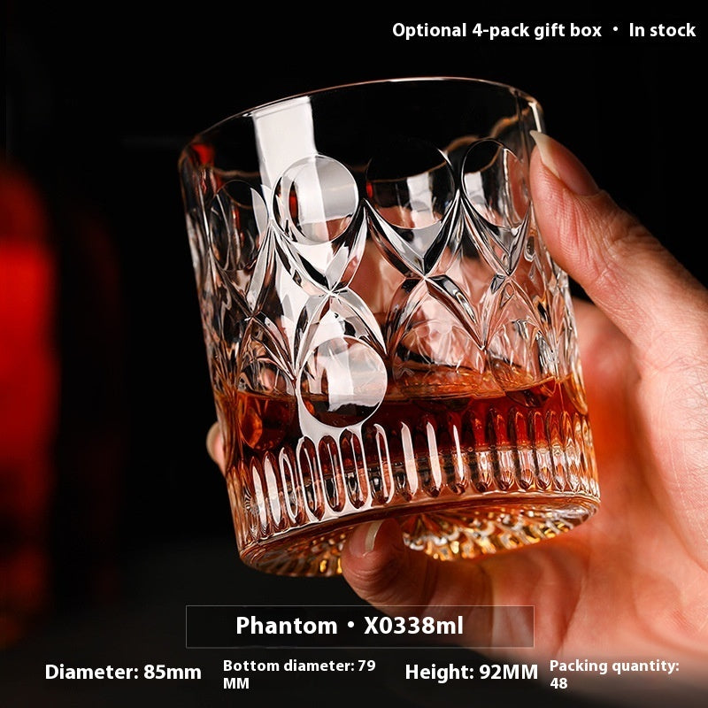 Whiskey Shot  Crystal Beer Glass Whiskey Glass Thickened Wine Glass Gift Set Wholesale
