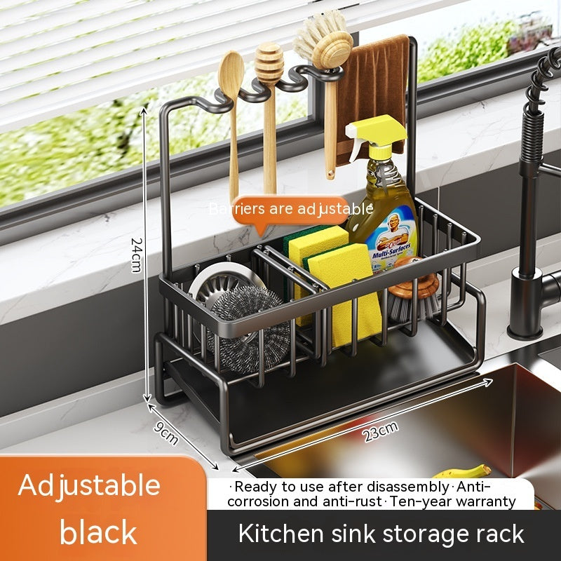 Kitchen Storage Rack Household Sink Drainage Basket Sub-table Multi-functional Detergent