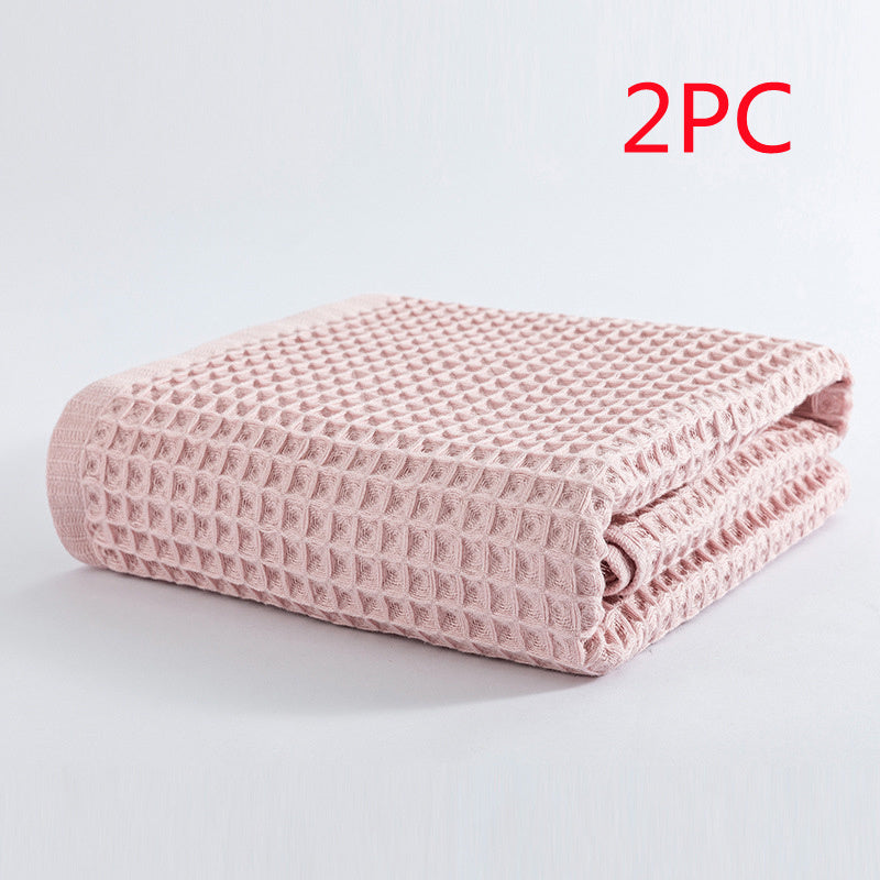 Soft Absorbent Honeycomb Bath Towel Pure Cotton 70X140cm
