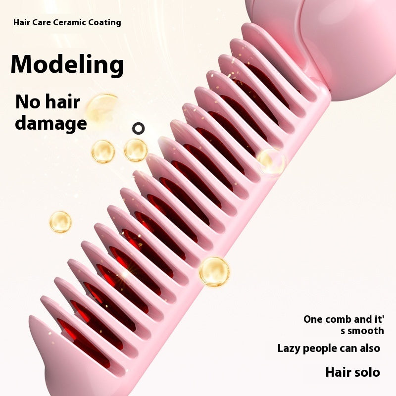Straight Comb Wireless Charging Portable Negative Ion Hair Straightener