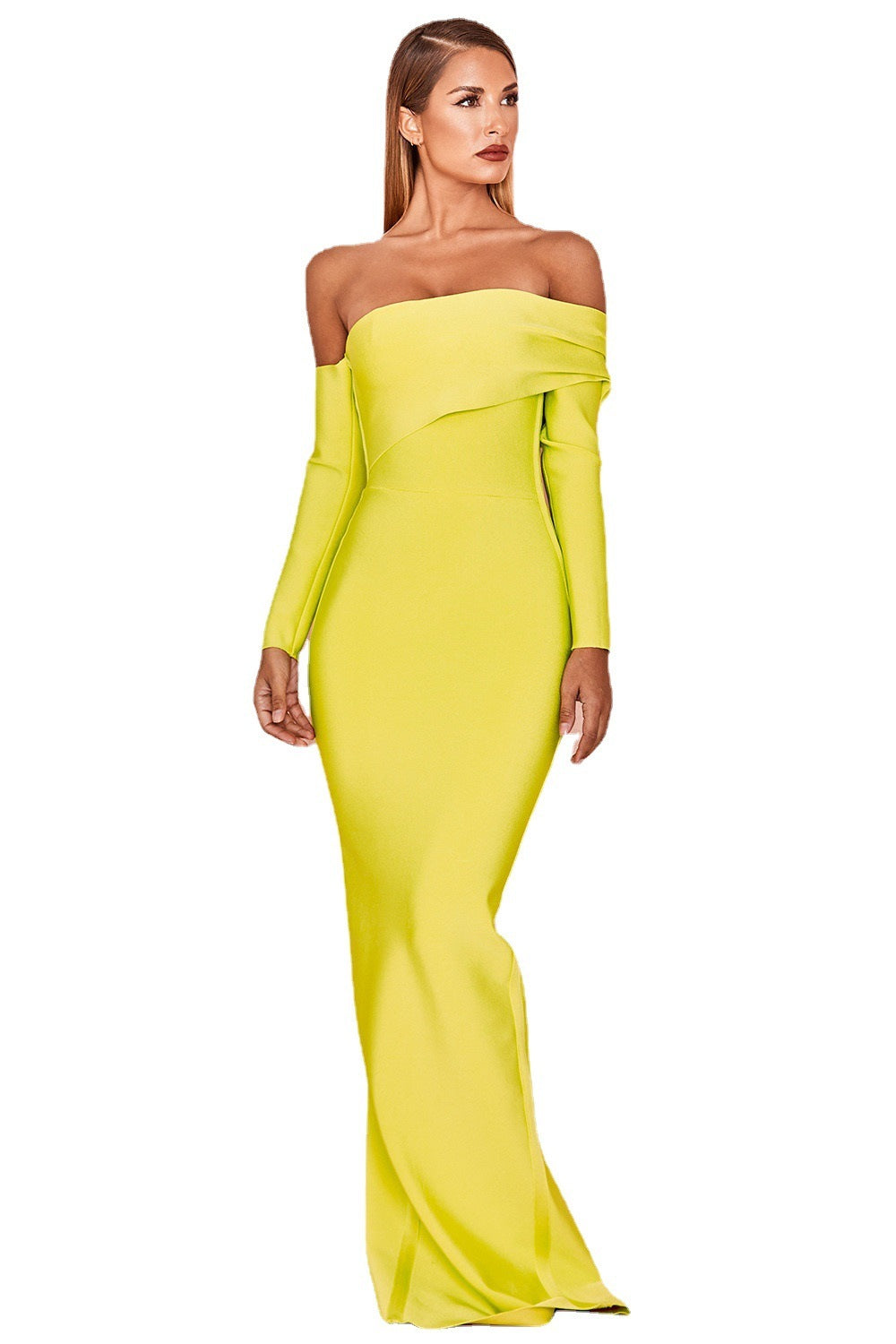 Sexy Temperament Irregular One Shoulder Split Dress