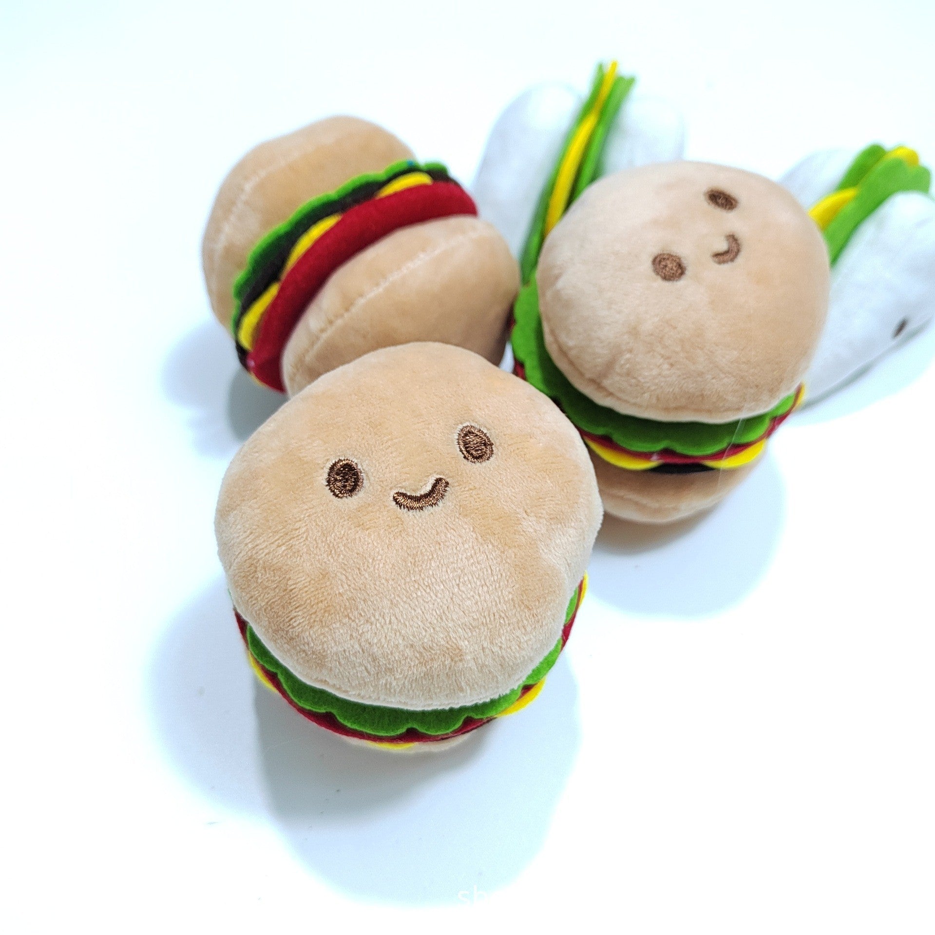 Decompression Hamburger Pet Sounding Toy