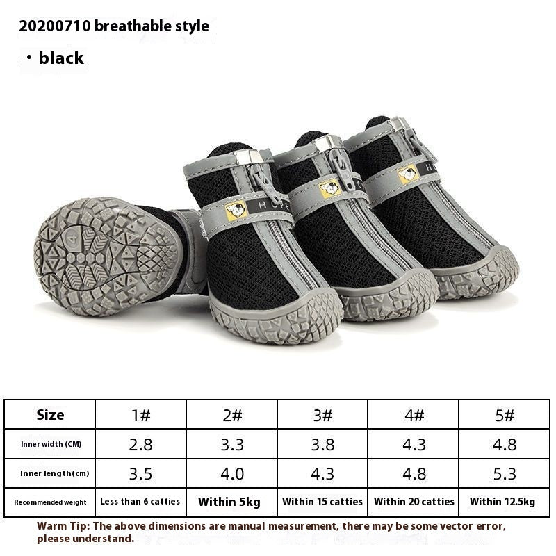 Waterproof, Non-slip, Wear-resistant Breathable Dog Shoes