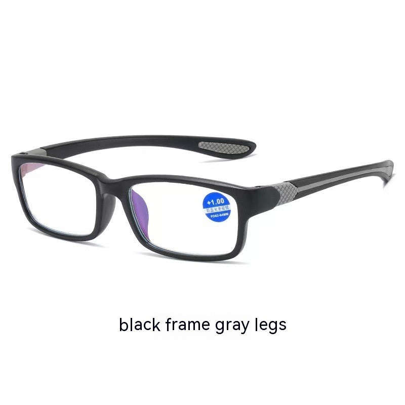 Anti-Blue Ray TR90 Color Two-color Sports Frame Reading Glasses
