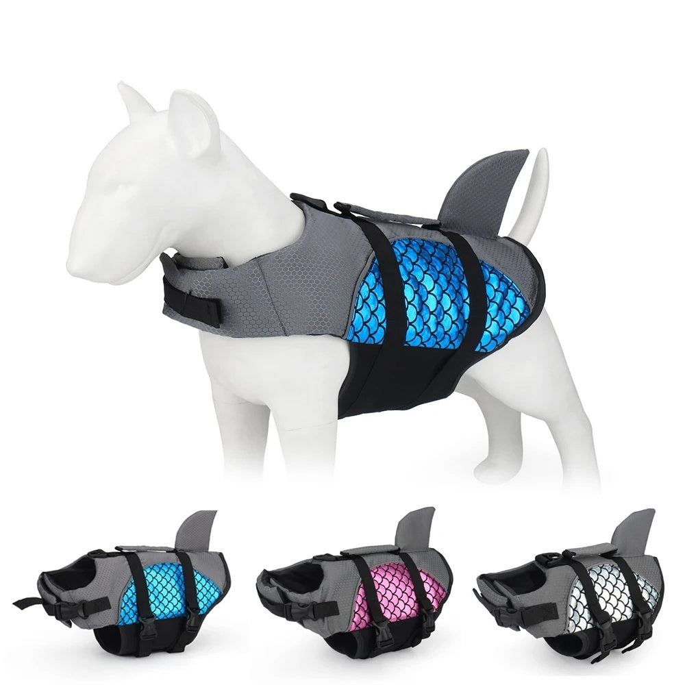 Pet Football Pattern Fish Tail Life Jacket
