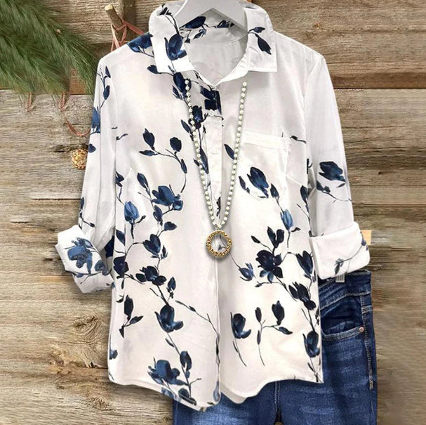 Printed Shirt Women's Long-sleeve Blouse