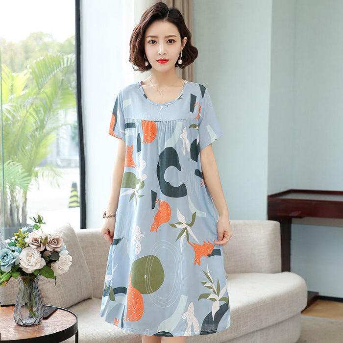 Summer Pajamas Plant Flower Dress