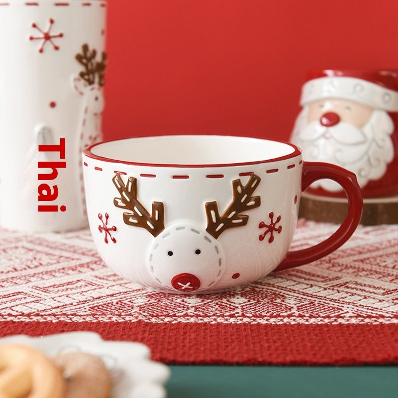 Santa Claus Ceramic Cup Office Home