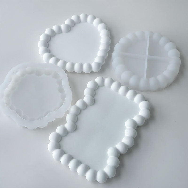Silicone Bubble Tray Coaster Silicone Mold Table Storage Coaster DIY Plaster Epoxy Mirror Mold
