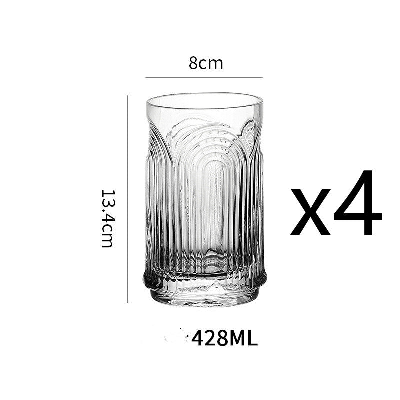 Small American U-shaped Coffee Juice Glass