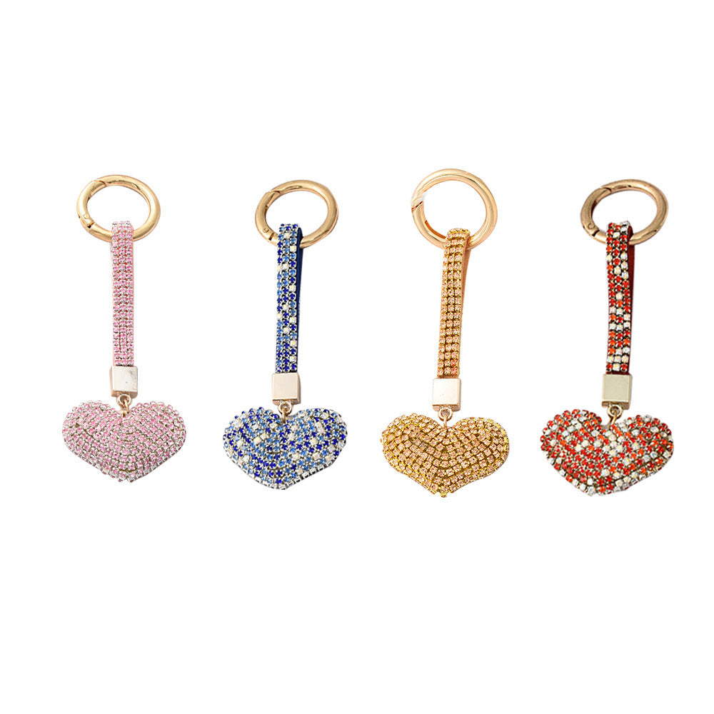 Creative Diamond Cute Heart Car Key Ring Pendant