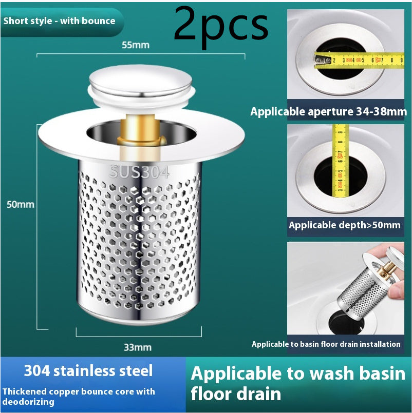 Wash Basin Washbasin Leaking Plug Bounce Core Drainer Accessories With Strainer