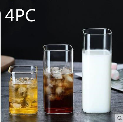 Household Heat-resistant Square Glass Tea Cup