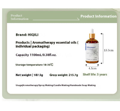 Spearmint Single Essential Oil Lasting Fragrance Oil Soluble