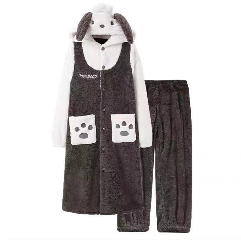 Nightgown Winter Long Wool Comfortable Cotton Velvet