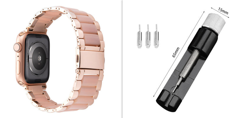 Resin Strap Stainless Steel Three Bead Replacement