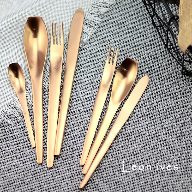 Knife, Fork And Spoon 304 Stainless Steel Household Desserts Spoon Hotel Stainless Steel Tableware