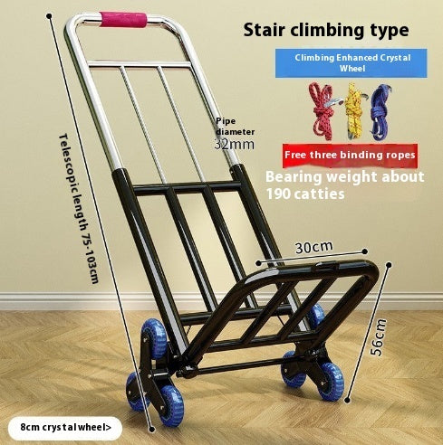 Hand Buggy Foldable And Portable Luggage Shopping Shopping Shopping Shopping Load