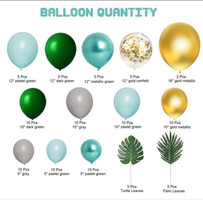 Animal Head Birthday Party Balloon Jungle Set Monstera Theme