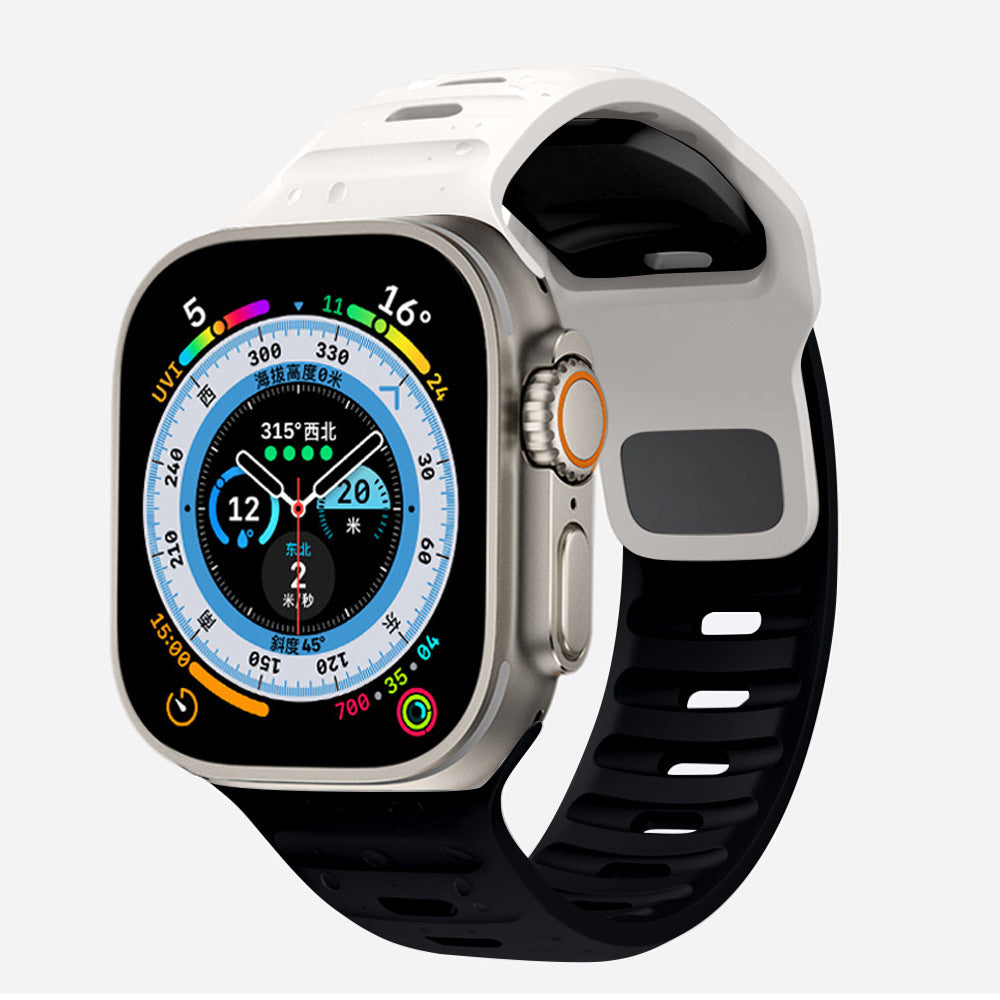 Suitable For Watch Ultra Watch Band Iwatch9 Solid Color Snap Button