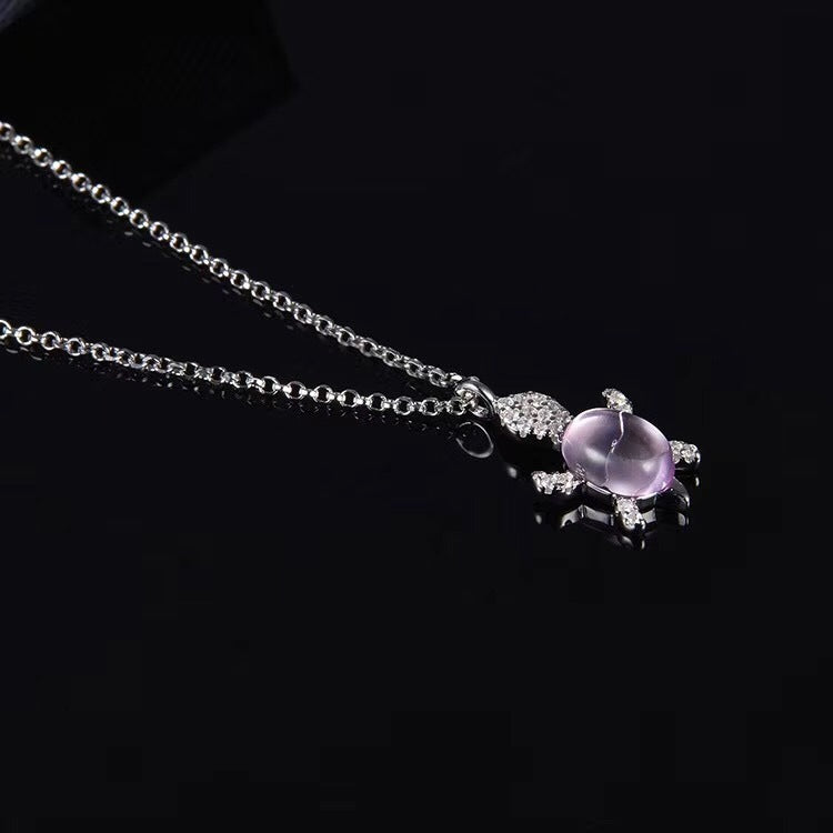 Turtle and diamond necklace
