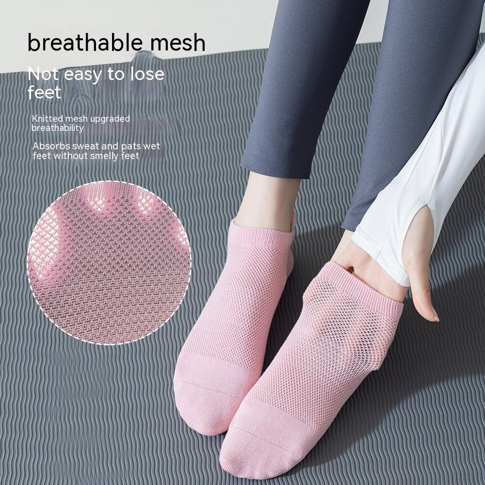 Women's Pure Cotton Non-slip Silicone Indoor Fitness Pilates Socks