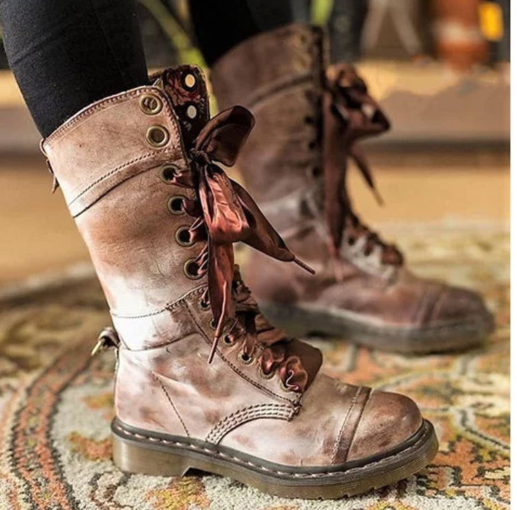 winter new women's shoes in the boots PU cross straps cotton front with a round head low heel flat with