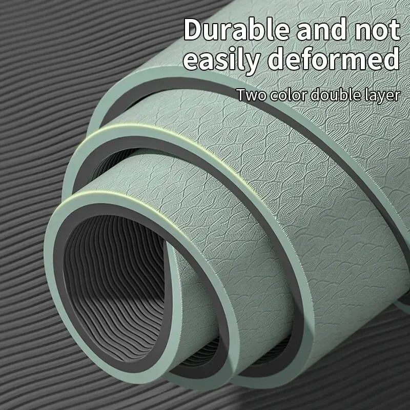 TPE Two-color Yoga Mat Thickened Non-slip
